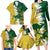 Custom Australia And South Africa Cricket Family Matching Long Sleeve Bodycon Dress and Hawaiian Shirt Aussies Proteas Together - Wonder Print Shop