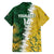 Custom Australia And South Africa Cricket Family Matching Long Sleeve Bodycon Dress and Hawaiian Shirt Aussies Proteas Together - Wonder Print Shop