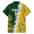 Custom Australia And South Africa Cricket Family Matching Off The Shoulder Long Sleeve Dress and Hawaiian Shirt Aussies Proteas Together - Wonder Print Shop