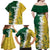 Custom Australia And South Africa Cricket Family Matching Off Shoulder Maxi Dress and Hawaiian Shirt Aussies Proteas Together - Wonder Print Shop