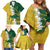 Custom Australia And South Africa Cricket Family Matching Off Shoulder Short Dress and Hawaiian Shirt Aussies Proteas Together - Wonder Print Shop