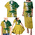 Custom Australia And South Africa Cricket Family Matching Puletasi and Hawaiian Shirt Aussies Proteas Together - Wonder Print Shop