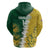 Custom Australia And South Africa Cricket Hoodie Aussies Proteas Together - Wonder Print Shop