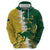 Custom Australia And South Africa Cricket Hoodie Aussies Proteas Together - Wonder Print Shop