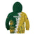 Custom Australia And South Africa Cricket Kid Hoodie Aussies Proteas Together - Wonder Print Shop