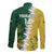 Custom Australia And South Africa Cricket Long Sleeve Button Shirt Aussies Proteas Together - Wonder Print Shop