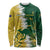 Custom Australia And South Africa Cricket Long Sleeve Shirt Aussies Proteas Together - Wonder Print Shop