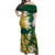 Custom Australia And South Africa Cricket Off Shoulder Maxi Dress Aussies Proteas Together - Wonder Print Shop