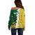 Custom Australia And South Africa Cricket Off Shoulder Sweater Aussies Proteas Together