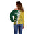 Custom Australia And South Africa Cricket Off Shoulder Sweater Aussies Proteas Together