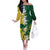 Custom Australia And South Africa Cricket Off The Shoulder Long Sleeve Dress Aussies Proteas Together - Wonder Print Shop