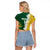 Custom Australia And South Africa Cricket Raglan Cropped T Shirt Aussies Proteas Together