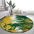 Custom Australia And South Africa Cricket Round Carpet Aussies Proteas Together