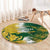 Custom Australia And South Africa Cricket Round Carpet Aussies Proteas Together