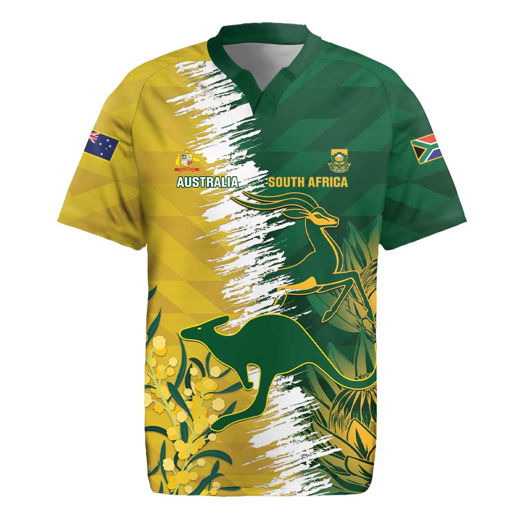 Custom Australia And South Africa Cricket Rugby Jersey Aussies Proteas Together