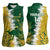 Custom Australia And South Africa Cricket Women Sleeveless Polo Shirt Aussies Proteas Together