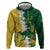 Custom Australia And South Africa Cricket Zip Hoodie Aussies Proteas Together