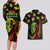 Jamaica Bob Marley Day Couples Matching Long Sleeve Bodycon Dress and Hawaiian Shirt One Love Jamaican Reggae African Pattern