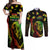 Jamaica Bob Marley Day Couples Matching Off Shoulder Maxi Dress and Long Sleeve Button Shirt One Love Jamaican Reggae African Pattern