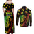 Jamaica Bob Marley Day Couples Matching Off Shoulder Maxi Dress and Long Sleeve Button Shirt One Love Jamaican Reggae African Pattern