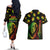 Jamaica Bob Marley Day Couples Matching Off The Shoulder Long Sleeve Dress and Hawaiian Shirt One Love Jamaican Reggae African Pattern