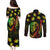 Jamaica Bob Marley Day Couples Matching Puletasi and Long Sleeve Button Shirt One Love Jamaican Reggae African Pattern