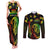 Jamaica Bob Marley Day Couples Matching Tank Maxi Dress and Long Sleeve Button Shirt One Love Jamaican Reggae African Pattern