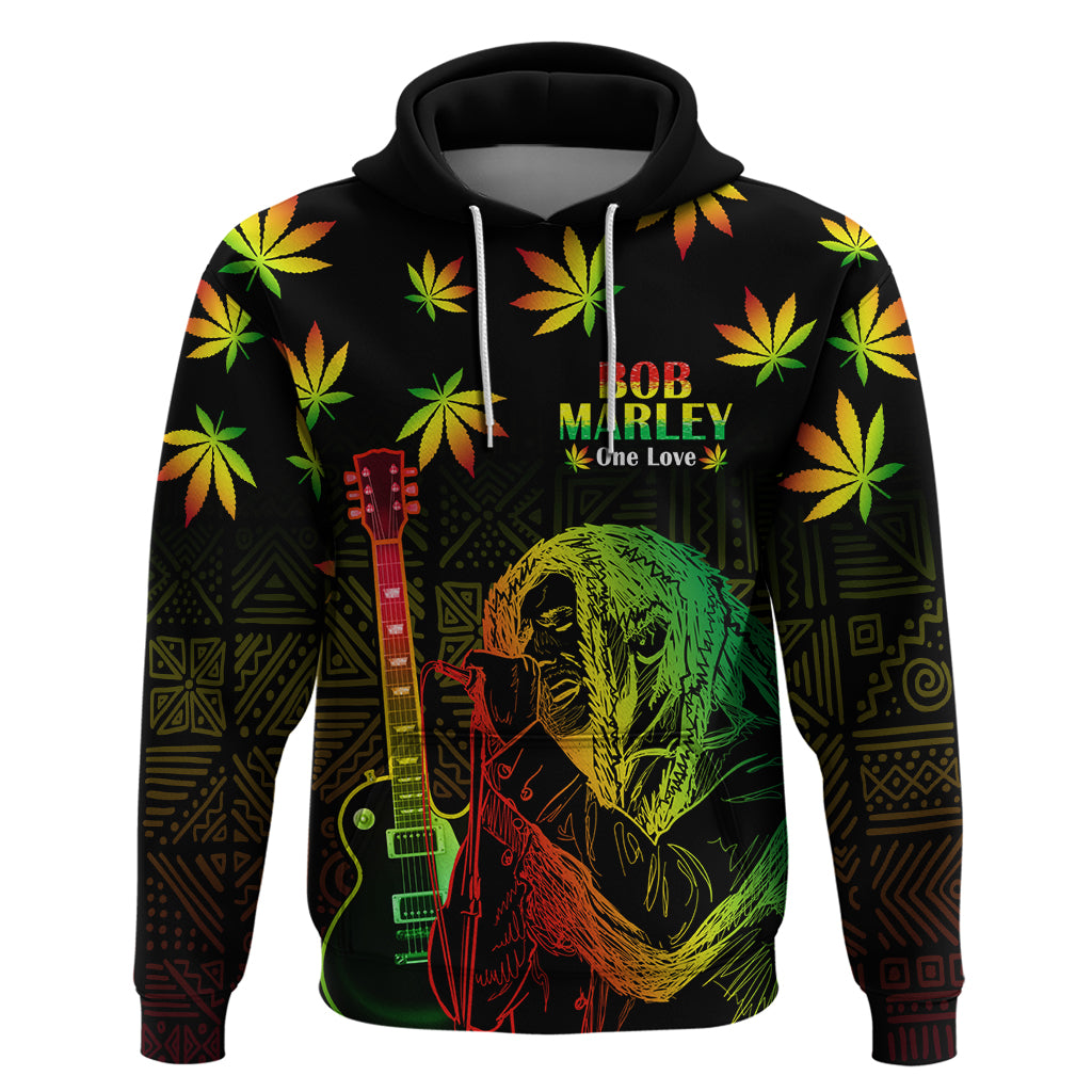 Jamaica Bob Marley Day Hoodie One Love Jamaican Reggae African Pattern