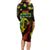 Jamaica Bob Marley Day Long Sleeve Bodycon Dress One Love Jamaican Reggae African Pattern