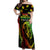 Jamaica Bob Marley Day Off Shoulder Maxi Dress One Love Jamaican Reggae African Pattern