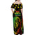 Jamaica Bob Marley Day Off Shoulder Maxi Dress One Love Jamaican Reggae African Pattern