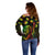 Jamaica Bob Marley Day Off Shoulder Sweater One Love Jamaican Reggae African Pattern