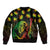 Jamaica Bob Marley Day Sleeve Zip Bomber Jacket One Love Jamaican Reggae African Pattern