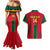 Custom Cameroon Football Couples Matching Mermaid Dress and Hawaiian Shirt 2024 African Nations Go Champions Lion Style