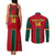 Custom Cameroon Football Couples Matching Tank Maxi Dress and Long Sleeve Button Shirt 2024 African Nations Go Champions Lion Style