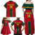 Custom Cameroon Football Family Matching Off Shoulder Maxi Dress and Hawaiian Shirt 2024 African Nations Go Champions Lion Style - Wonder Print Shop