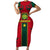 Custom Cameroon Football Family Matching Short Sleeve Bodycon Dress and Hawaiian Shirt 2024 African Nations Go Champions Lion Style