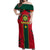 Custom Cameroon Football Off Shoulder Maxi Dress 2024 African Nations Go Champions Lion Style - Wonder Print Shop