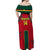 Custom Cameroon Football Off Shoulder Maxi Dress 2024 African Nations Go Champions Lion Style - Wonder Print Shop