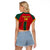 Custom Cameroon Football Raglan Cropped T Shirt 2024 African Nations Go Champions Lion Style