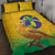 Brasil Volleyball Quilt Bed Set Go Champions Canario-da-terra - Wonder Print Shop