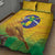 Brasil Volleyball Quilt Bed Set Go Champions Canario-da-terra - Wonder Print Shop