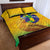 Brasil Volleyball Quilt Bed Set Go Champions Canario-da-terra - Wonder Print Shop