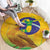 Brasil Volleyball Round Carpet Go Champions Canario-da-terra - Wonder Print Shop