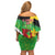 Wales Saint David's Day Off Shoulder Short Dress Welsh Dragon Dydd Gwyl Dewi Hapus!