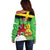 Wales Saint David's Day Off Shoulder Sweater Welsh Dragon Dydd Gwyl Dewi Hapus!