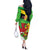 Wales Saint David's Day Off The Shoulder Long Sleeve Dress Welsh Dragon Dydd Gwyl Dewi Hapus!