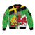 Wales Saint David's Day Sleeve Zip Bomber Jacket Welsh Dragon Dydd Gwyl Dewi Hapus!