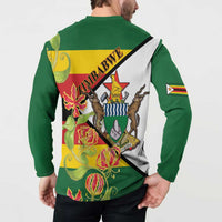 Zimbabwe Independence Day Button Sweatshirt Happy 45 Years Of Independence