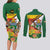 Zimbabwe Independence Day Couples Matching Long Sleeve Bodycon Dress and Long Sleeve Button Shirt Happy 45 Years Of Independence